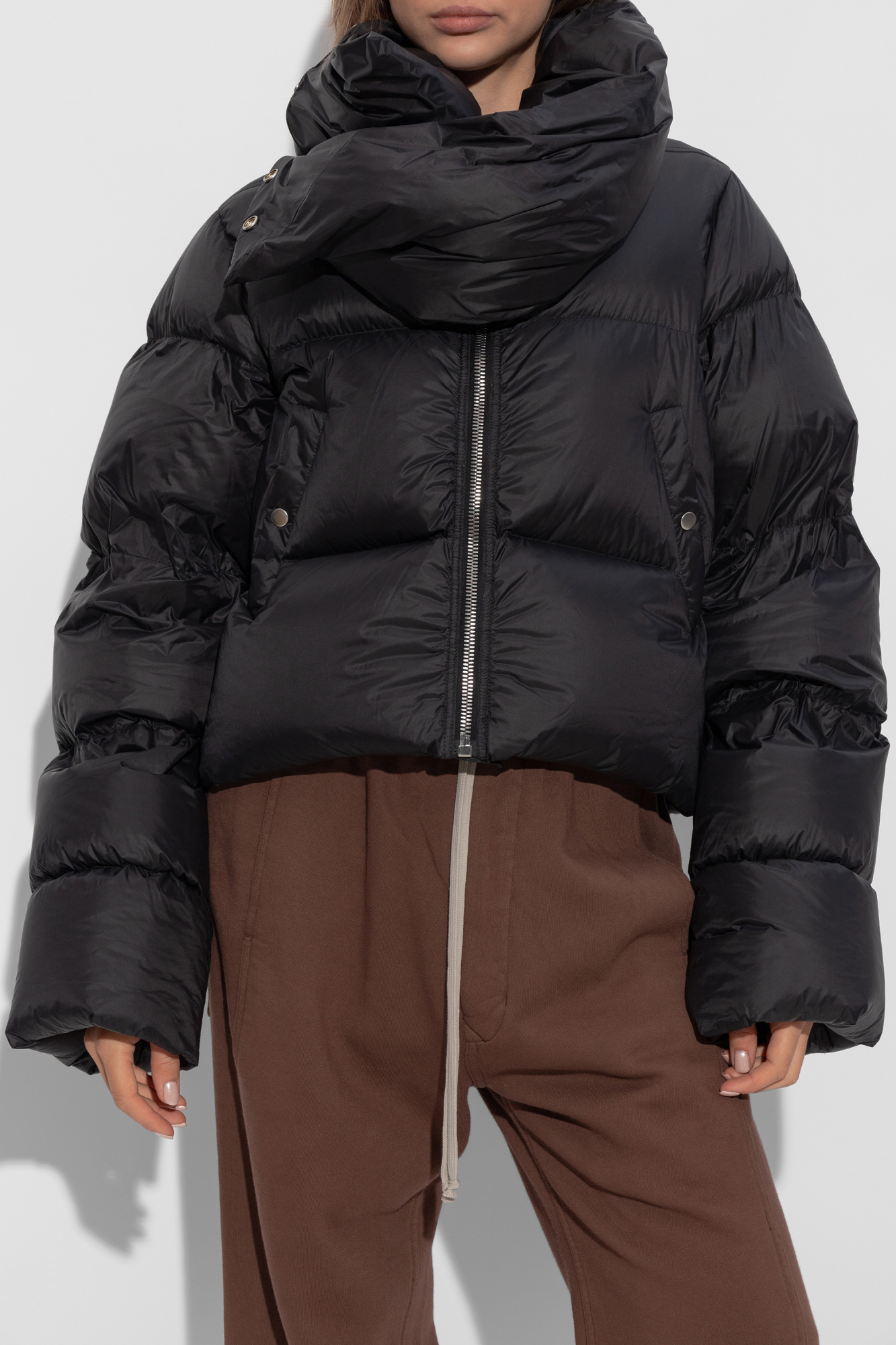 Black Down jacket Funnel Neck Rick Owens - Vitkac Italy